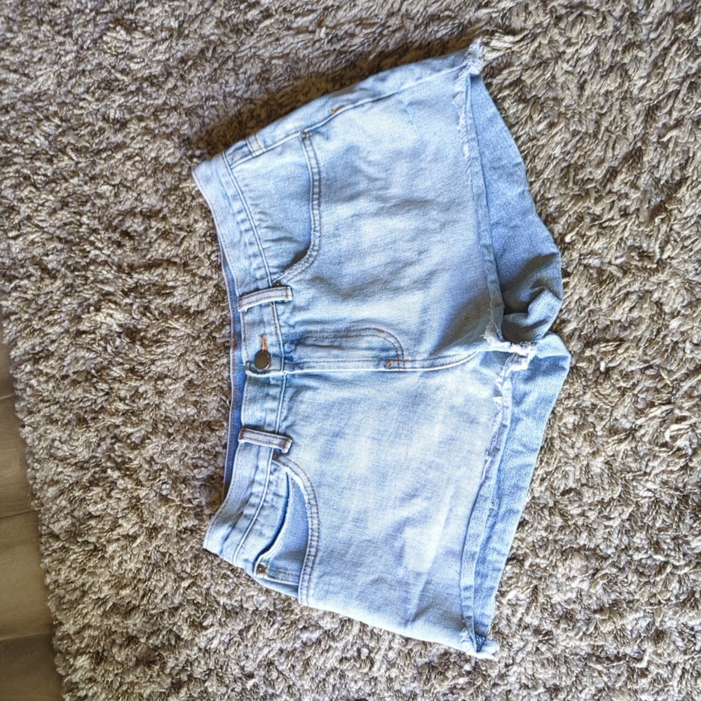 Billabong Denim Frayed Denim Shorts
